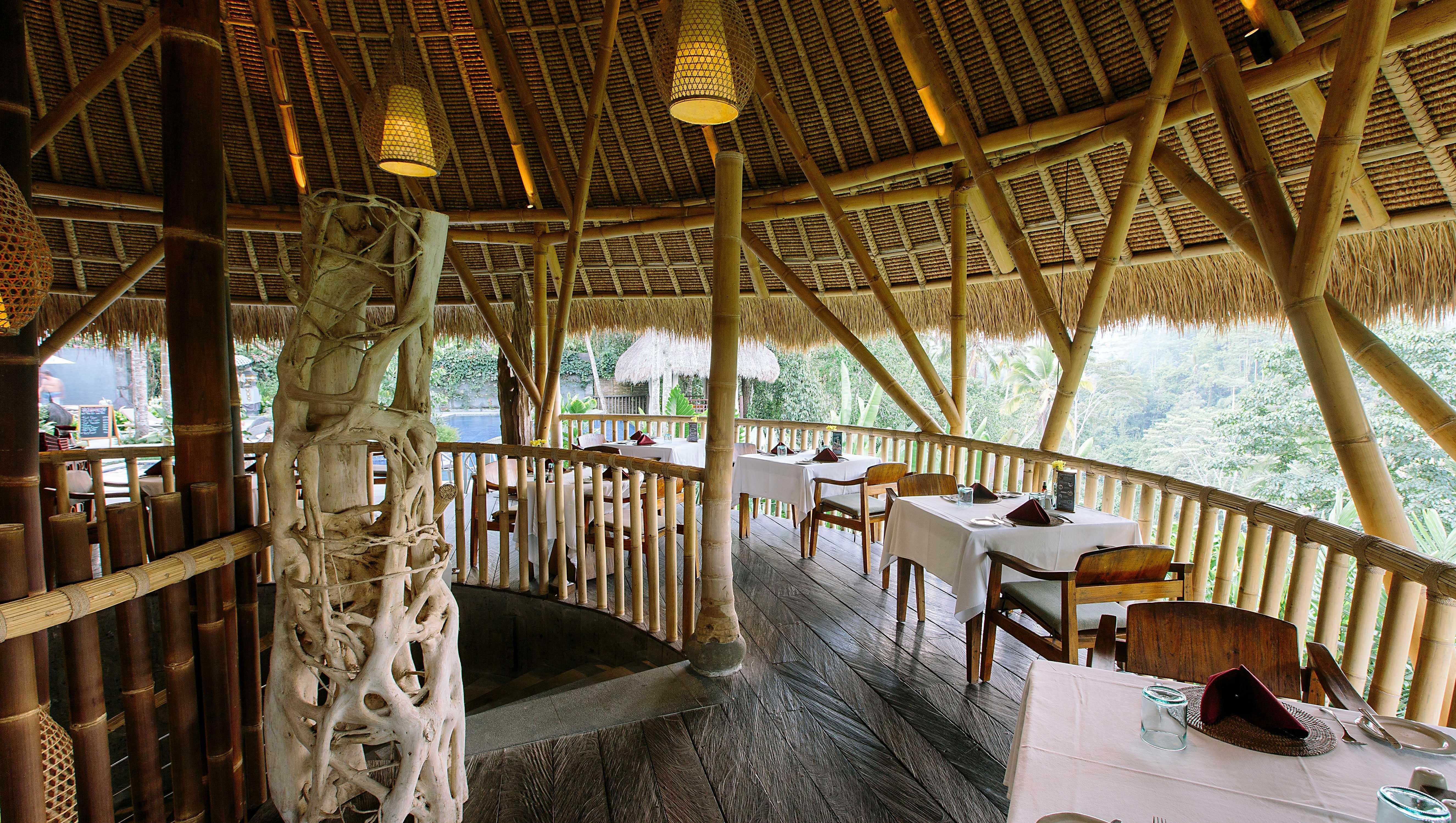 Tejaprana Resort & Spa Ubud Exteriér fotografie The restaurant at the resort