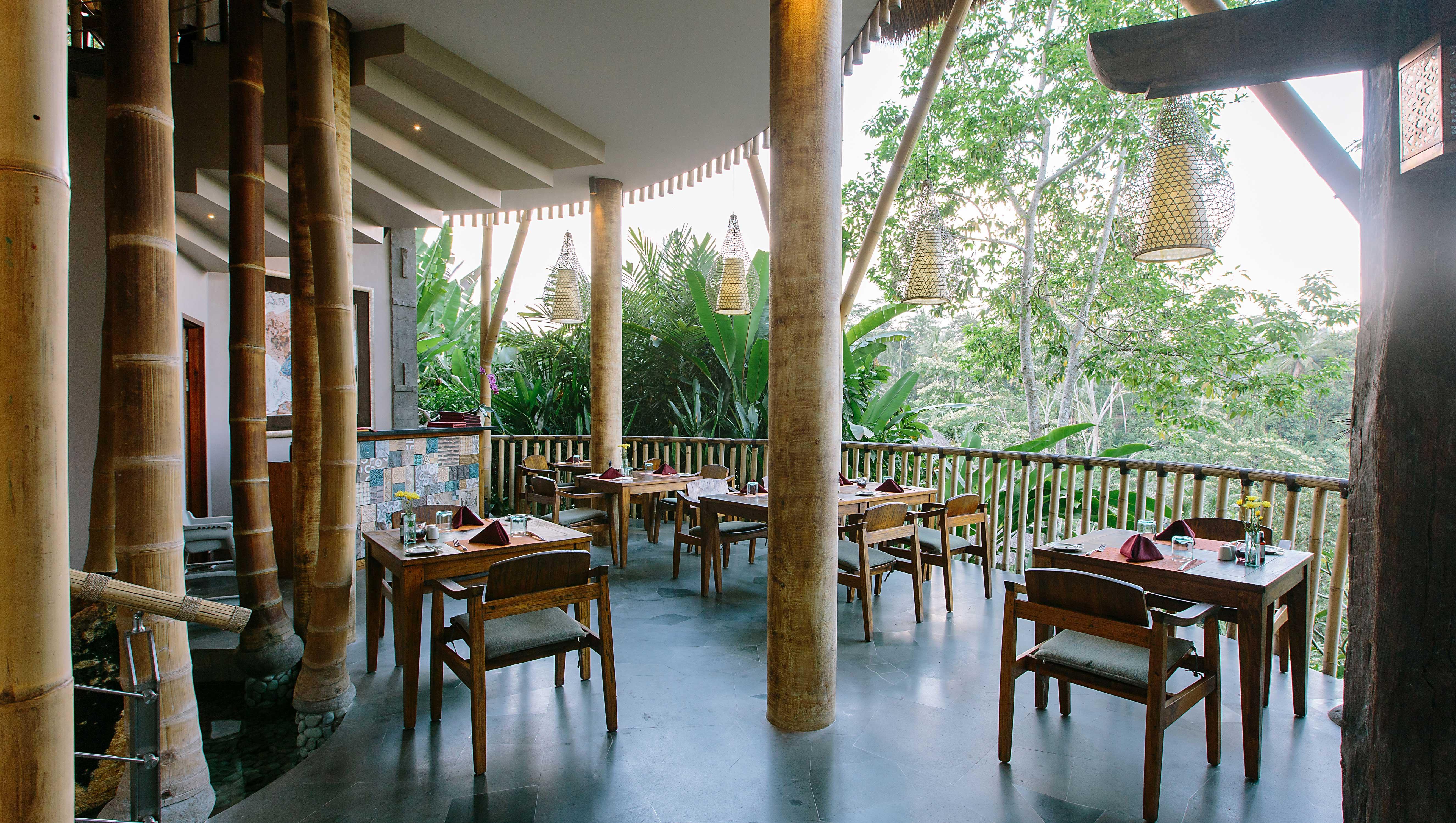 Tejaprana Resort & Spa Ubud Exteriér fotografie The restaurant at the resort